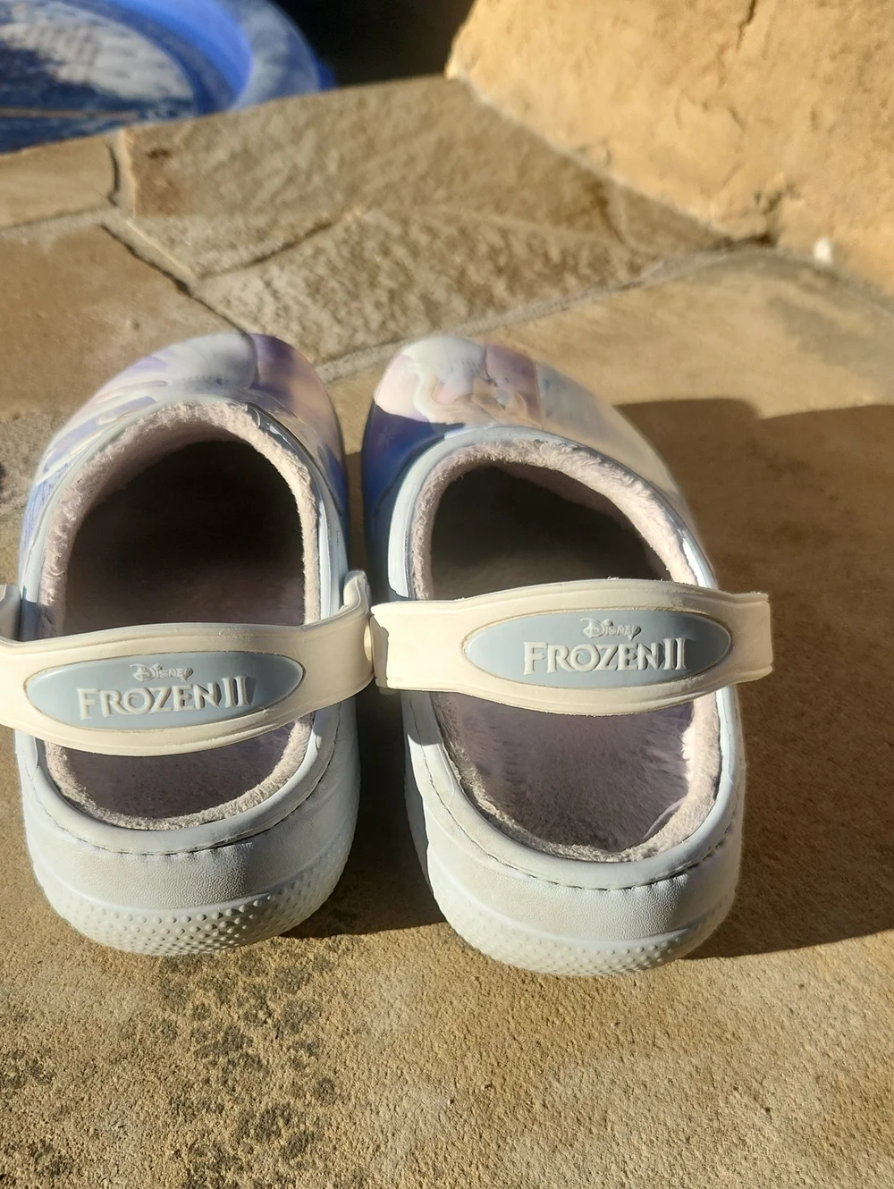 Crocs Disney Frozen II Clog Anna & Elsa White Fleece Lined Shoes